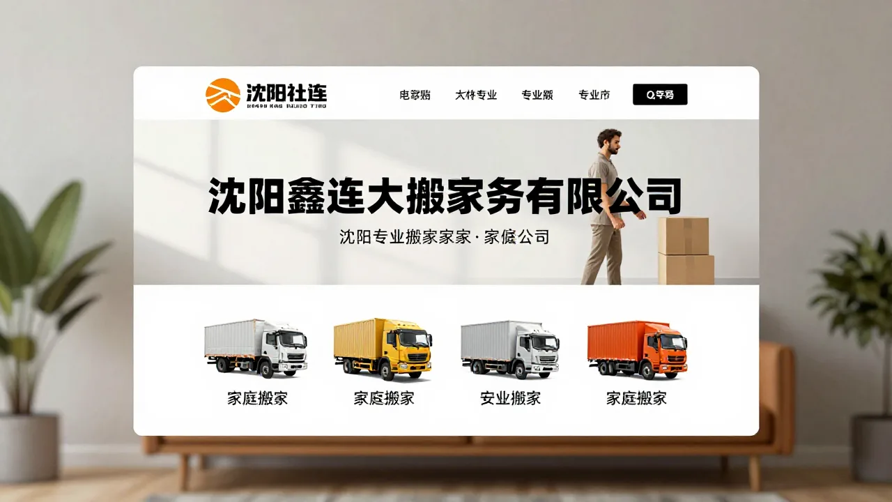 沈阳鑫连大搬家服务有限公司 首页主视觉